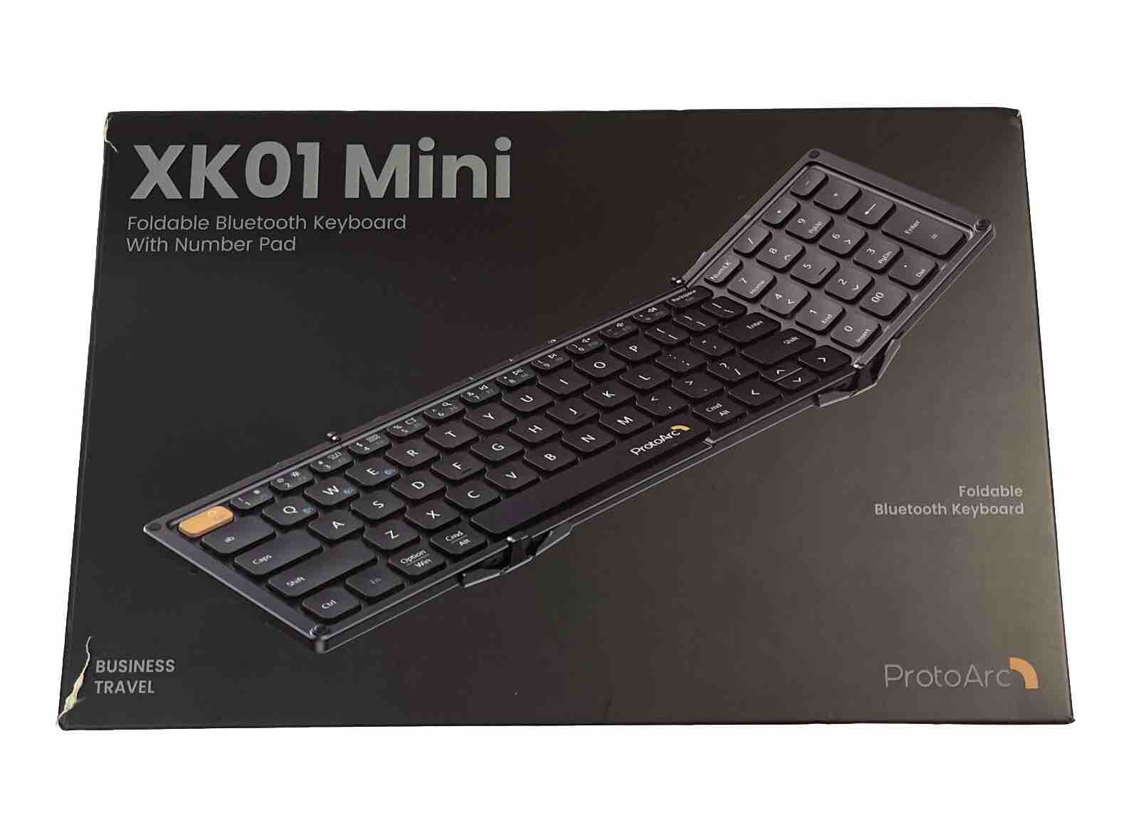 ProtoArc XK01 Foldable Full-size, Wireless Keyboard Black
