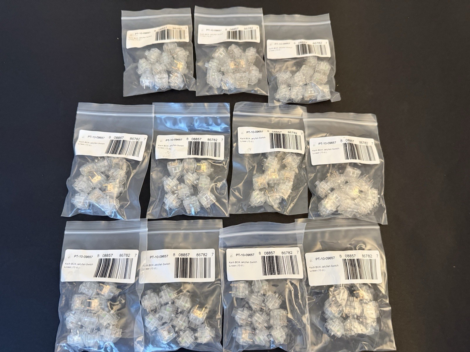 Kailh Box Jellyfish Mechanical Keyboard Switches Linear Clear 110 Pcs Lot 