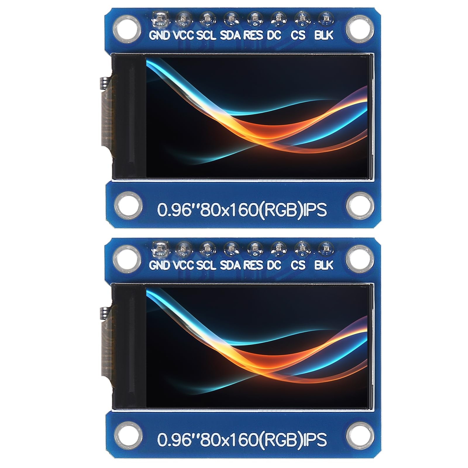 2pcs 0.96" HD IPS TFT LCD Display Module 80x160 RGB LCD Screen 3.3V ST7735 Drive
