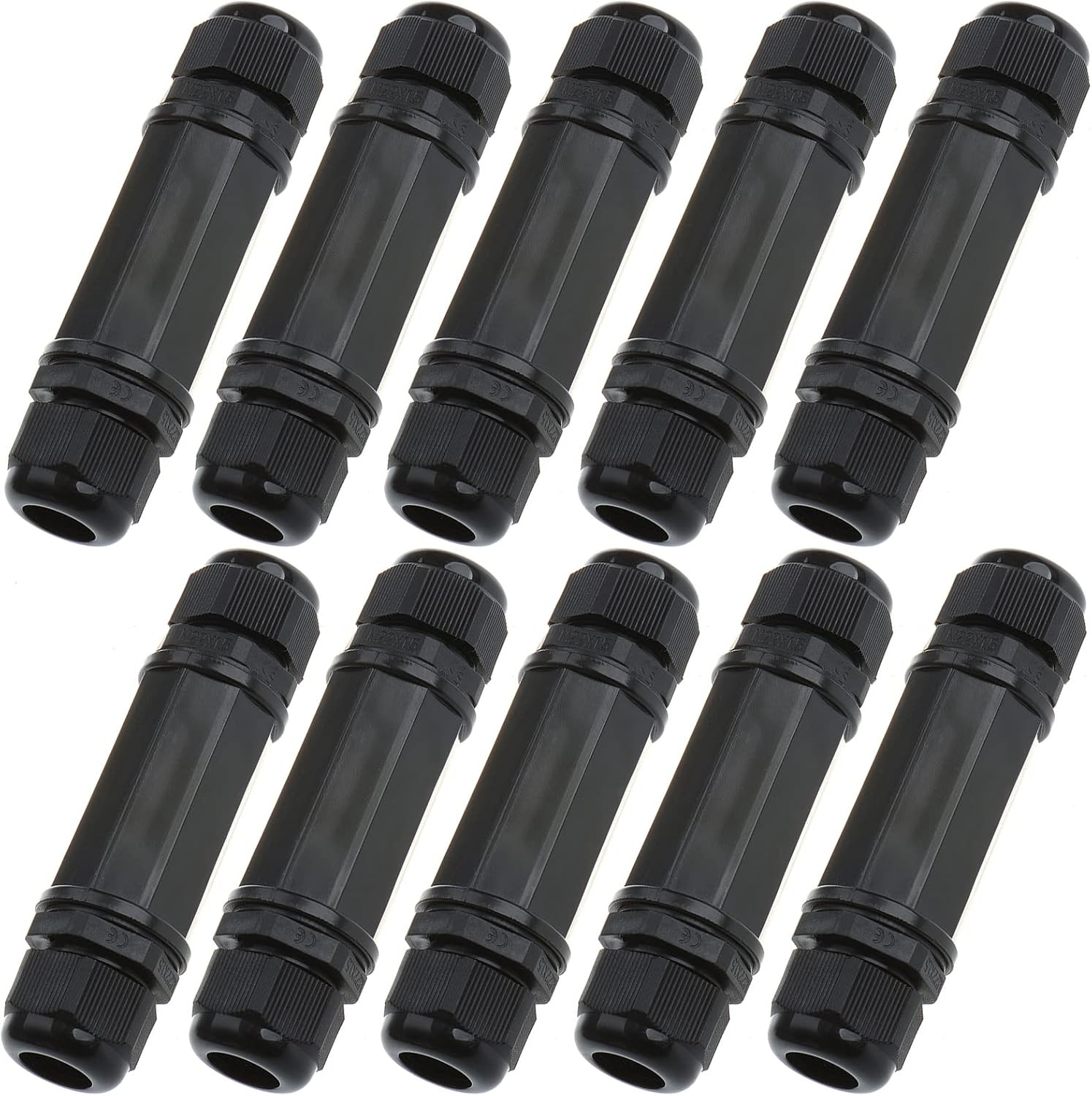 10PCS M22Z Shielded RJ45 Cat6 Double Head Waterproof Connector | Cat5/5e/6 8P8C,