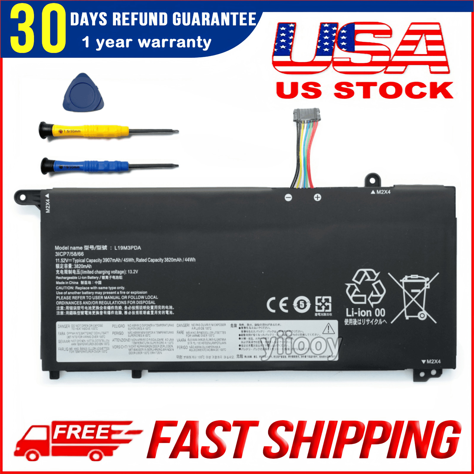 L19M3PDA L19D3PDA Battery fit for Lenovo ThinkBook 14 15 G2 G3 G4 G5 IAP ITL ACL
