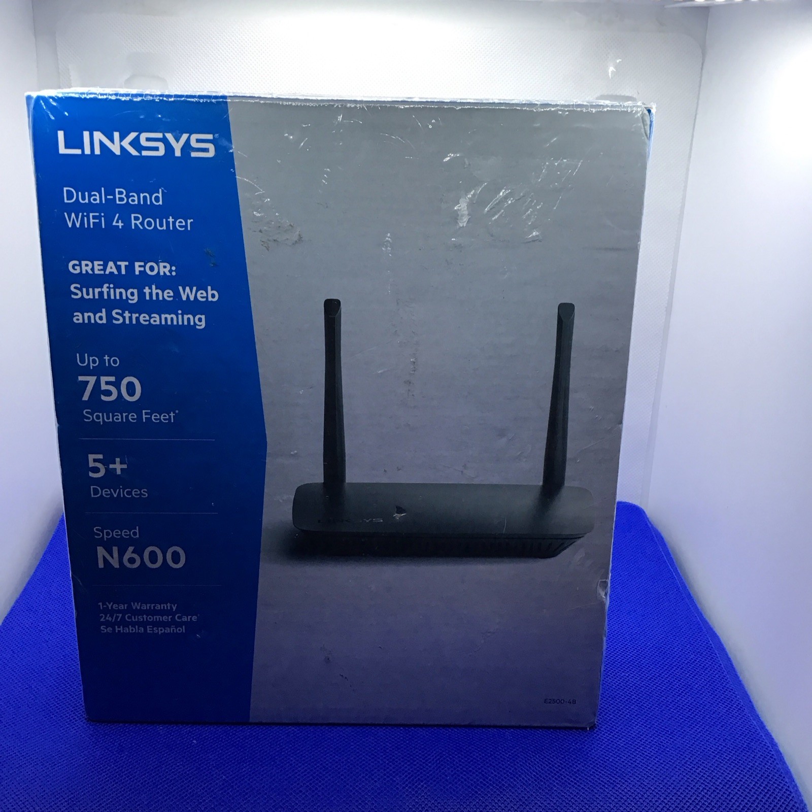 Linksys E2500-4B N600 Dual Band WiFi 4 Router (Brand New Sealed In Box)