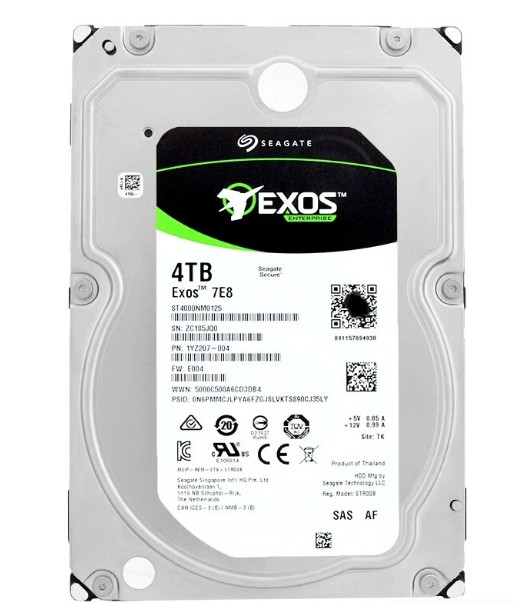 Seagate ST4000NM0125 4TB 7200RPM 12Gb/s SAS 3.5" HDD | EXOS | 1YZ207-004 | 1YR