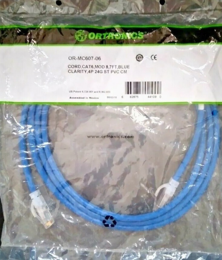 Legrand - Ortronics MC607-06 | Clarity Cat 6 UTP Modular Patch Cord, 7 FT, Blue