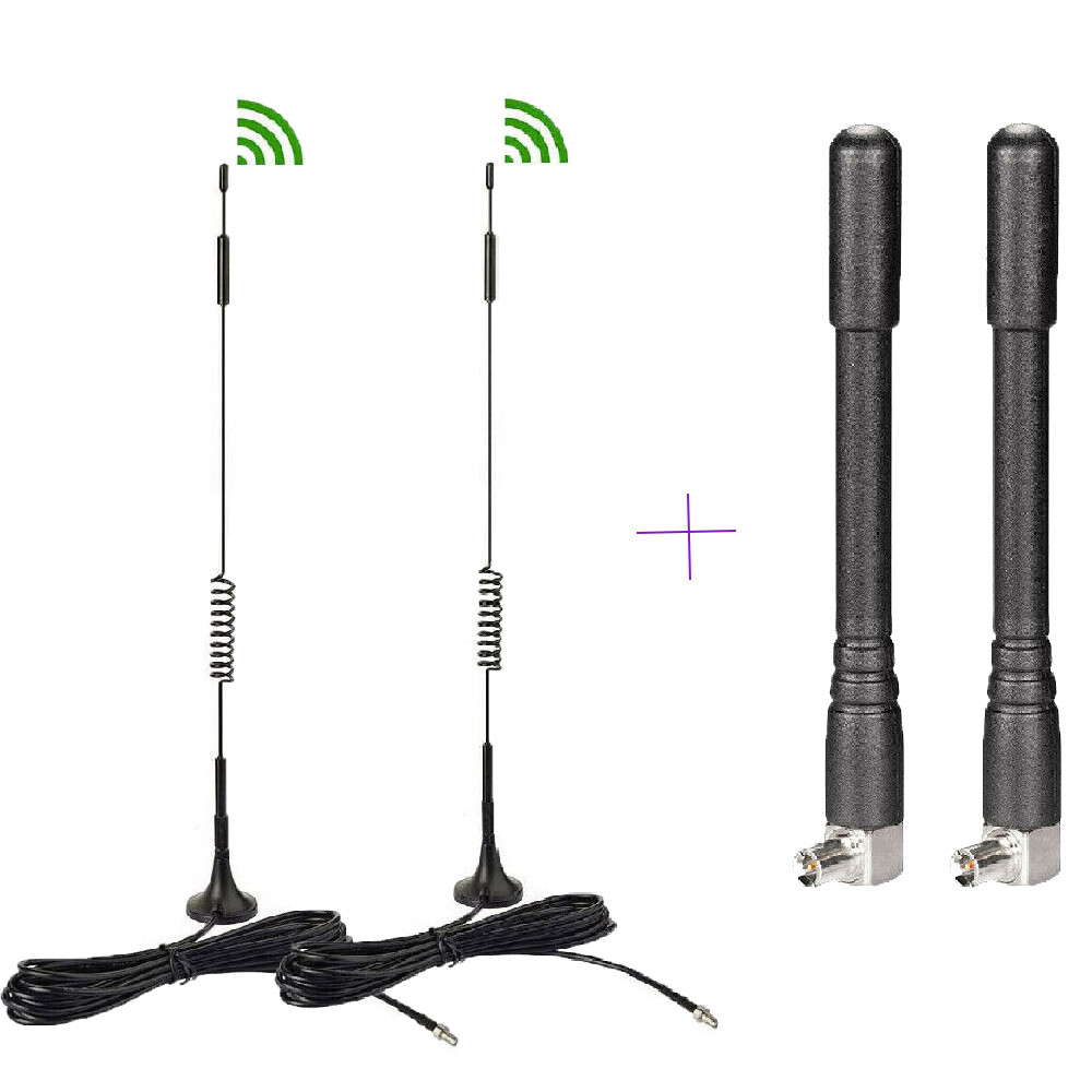 NETGEAR Unite 770S 4G LTE AT&T Hotspot TS9 Antenna 2pcs + 2pcs Rubber Antenna