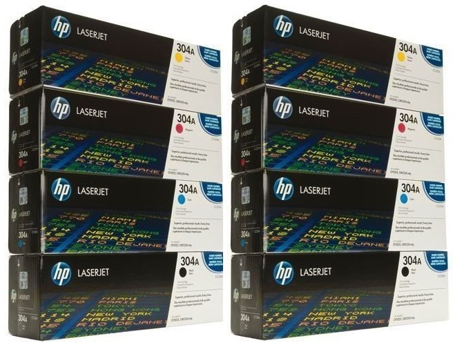 2 Sets (8) Factory Sealed HP C5530A C5531A C5532A C5533A Toner Cartridges 304A