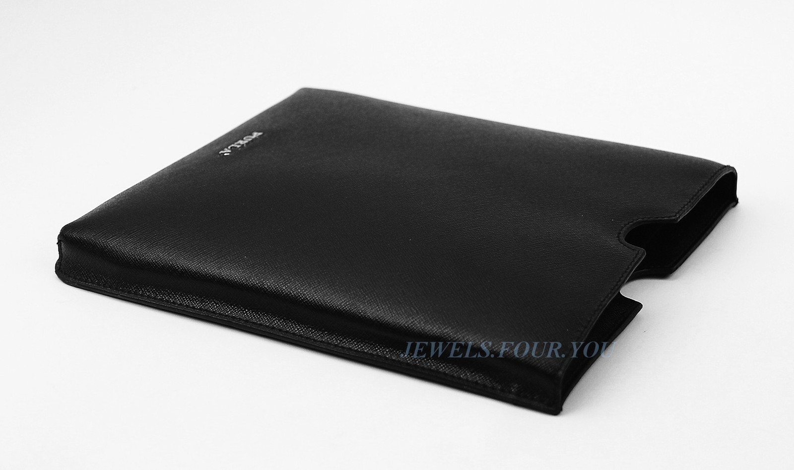 FURLA IPAD CASE BLACK ONYX HIGH QUALITY 100% LEATHER  9,5 x 7,25 NEW