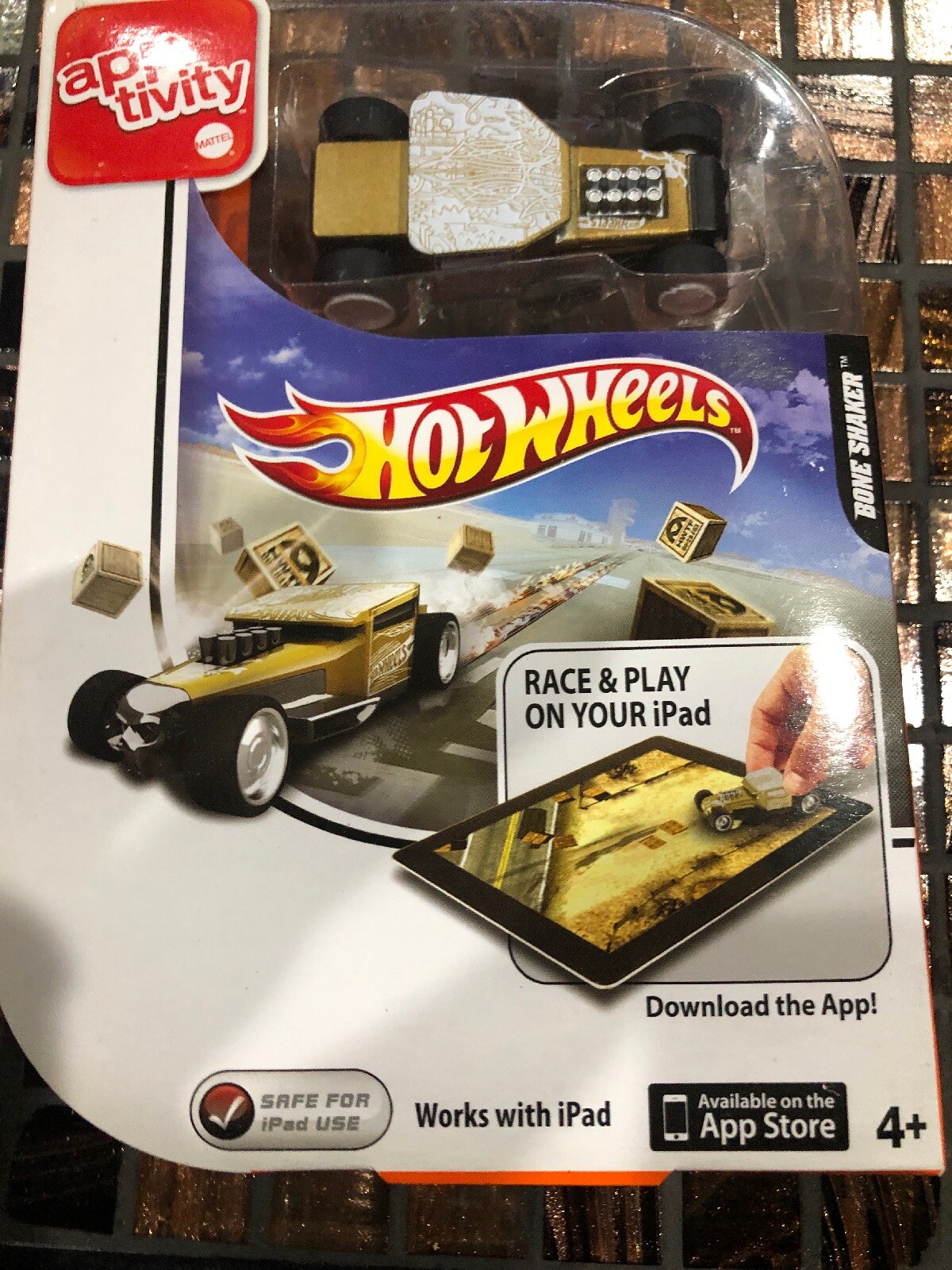 NEW App Tivity iPAD Hot WHEELS Bone SHAKER Race Play Figure Apptivity TOY Game