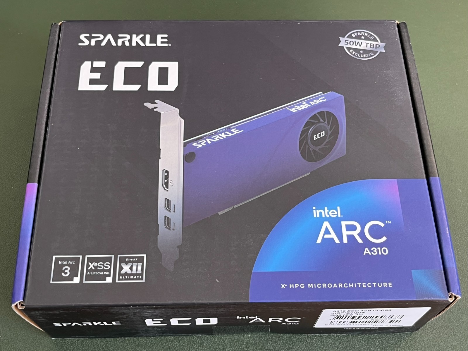 NEW SEALED Sparkle Intel Arc A310 ECO 4GB Low-Profile GPU SA310C-4G 50W AV1 Plex