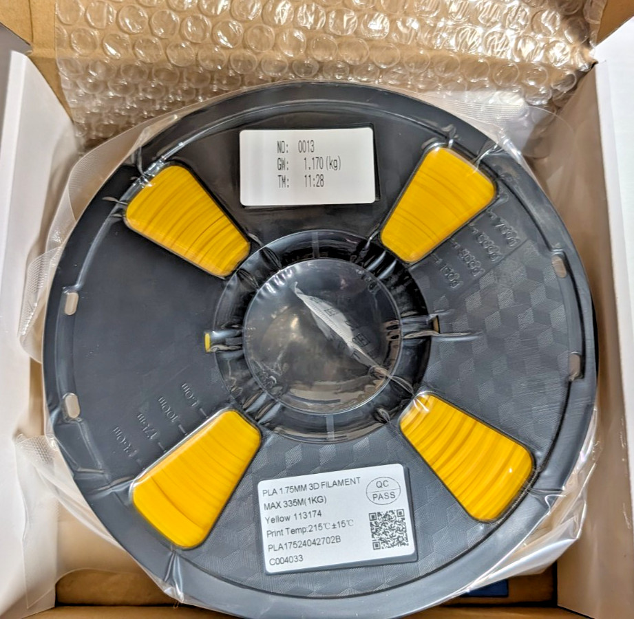 CC3D PLA+ 1.75mm 1KG Max Yellow 3D Printer Filament PLA MAX New