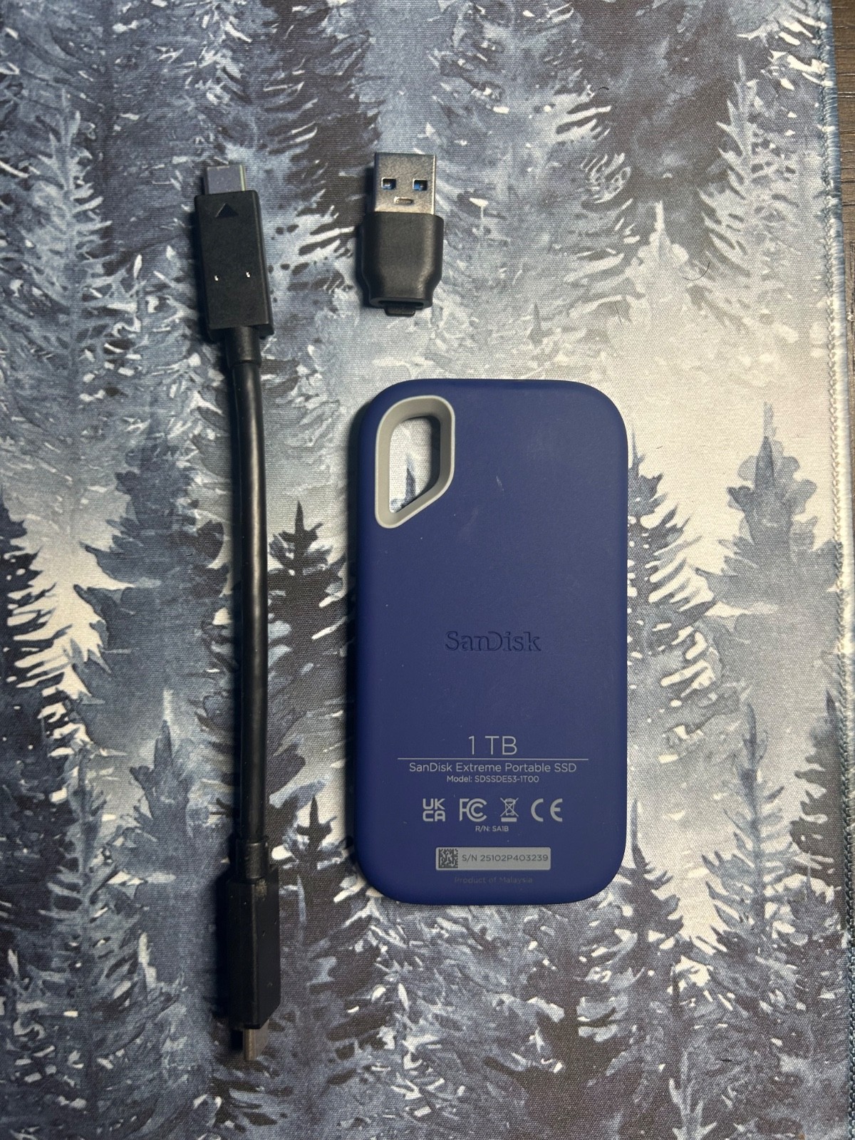 SanDisk Extreme 1TB USB-C Portable External SSD