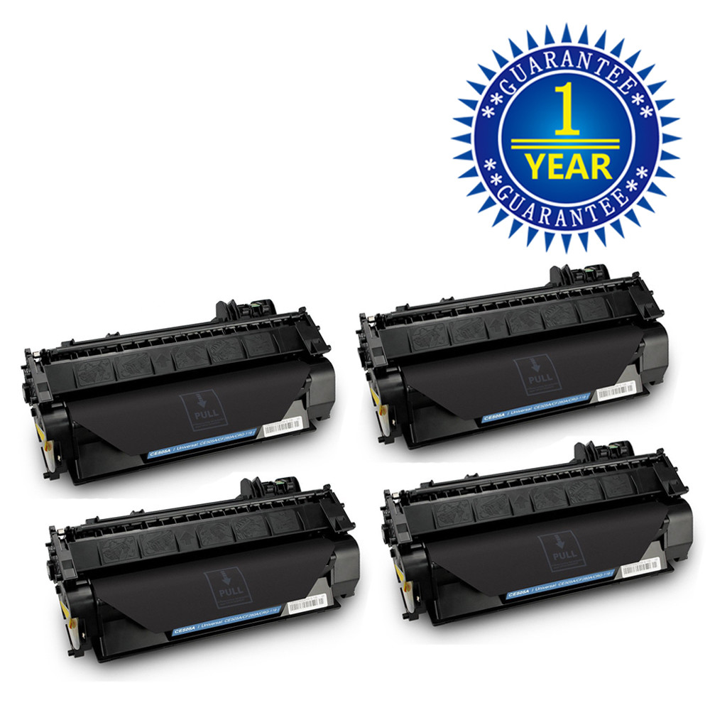 4PK CE505A 05A Toner Cartridge fits For HP LaserJet P2035 P2035n P2055 P2055dn