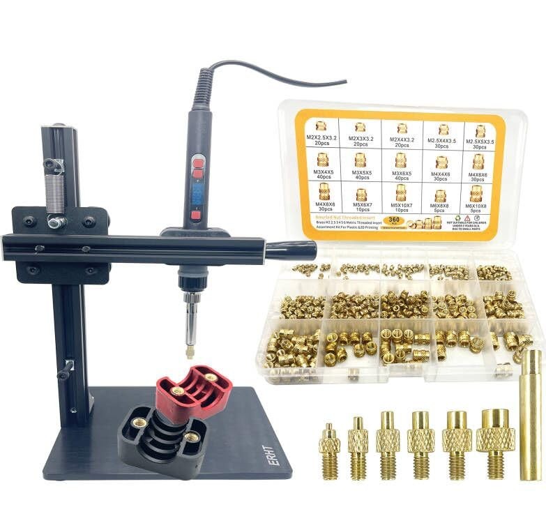 Heat Set Insert tip Tool Vertical Heat Pressing Machine Heat Brass Inserts 3D...