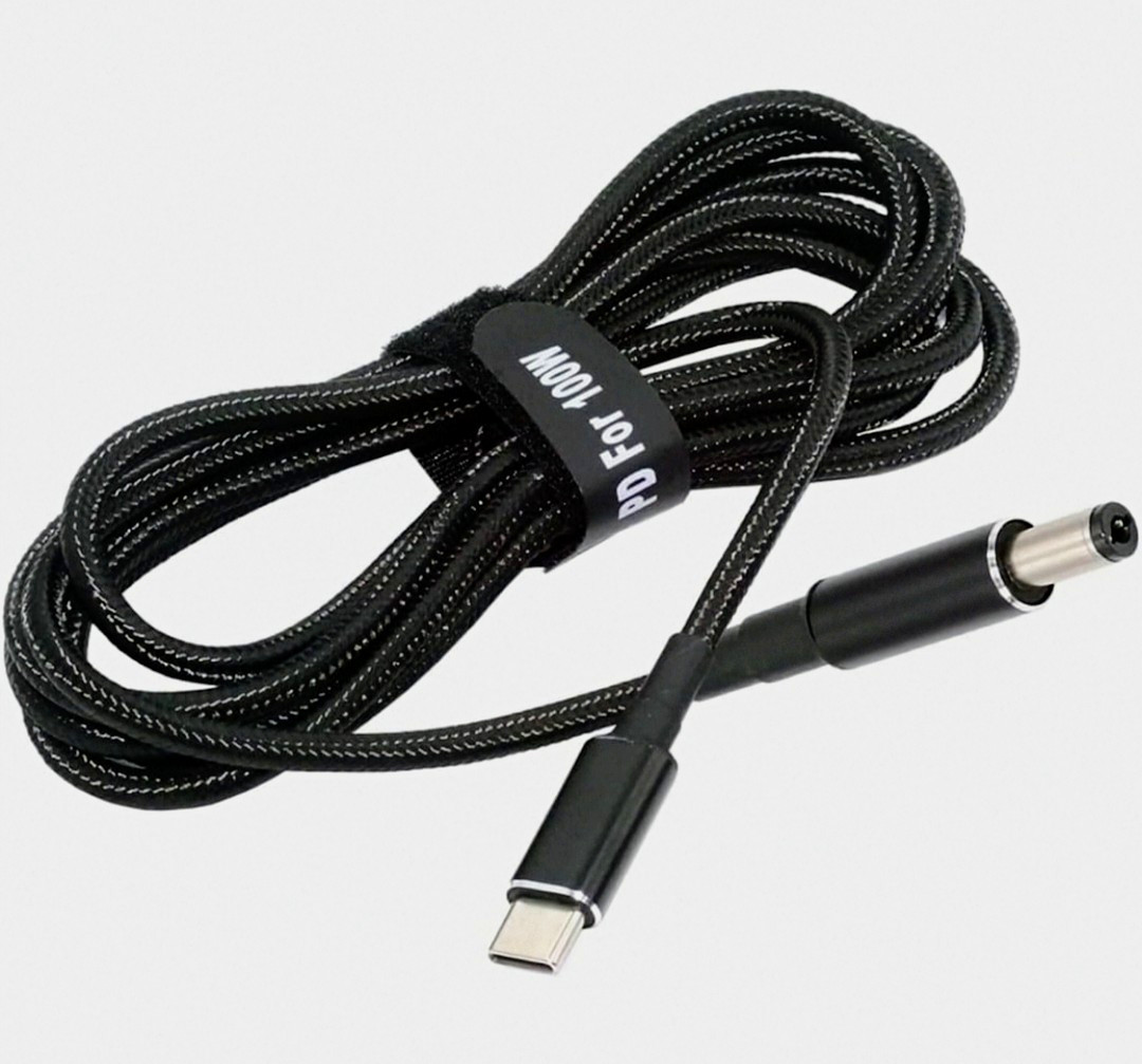 Chenyang Power Cable, USB-C To DC, 5.5x2.1MM, 100W Fast Charging, 5.91FT./1.8M