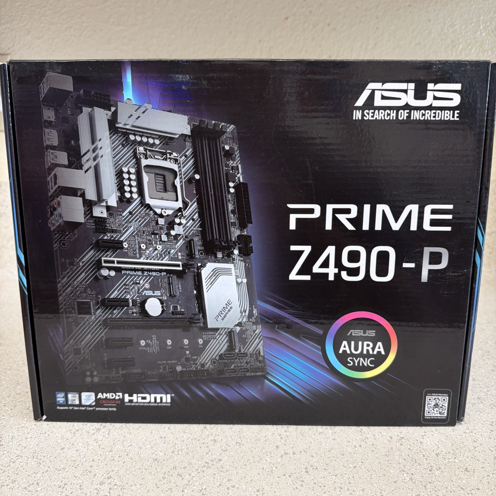 ASUS PRIME Z490-P Motherboard Intel Z490 LGA 1200 ATX With Original Box