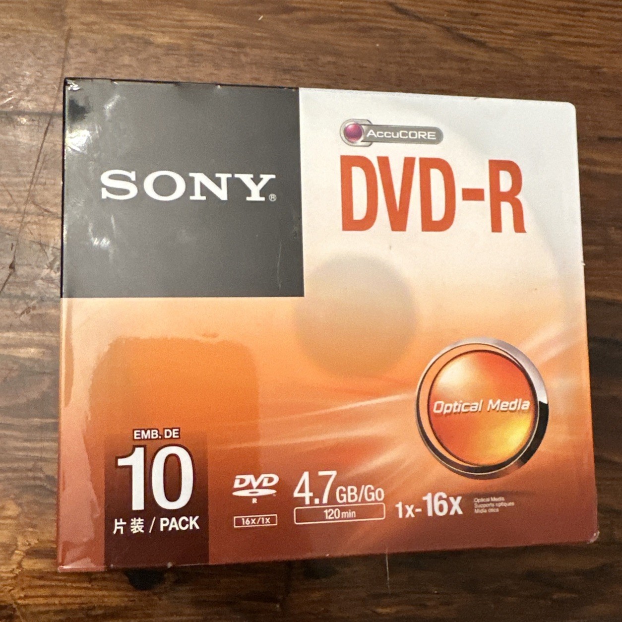 Sony DVD-R 120 Minute 4.7GB 1X-16X Blank Discs Brand New & Sealed 1 Pack Of 10