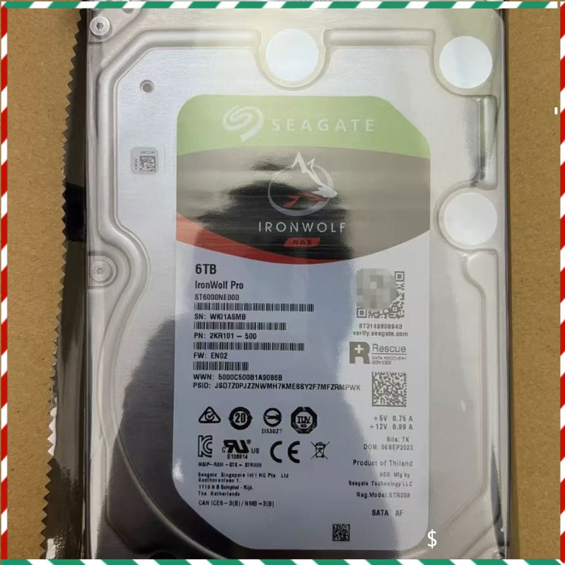 Seagate IronWolf Pro ST6000NE000 6TB 3.5" SATA 7200 RPM NAS 256MB Hard Drive HDD