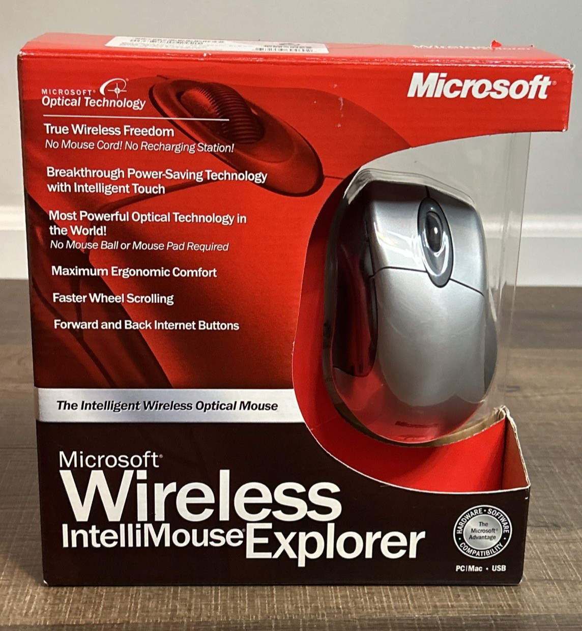 Microsoft Wireless IntelliMouse Explorer Optical USB Mouse M03-00001 Open Box