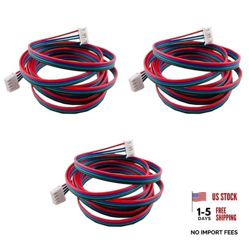 3Pcs 1.5M Stepper Motor Cables XH2.54 4Pin to 3Pcs Stepper Motor Cable 1.5M