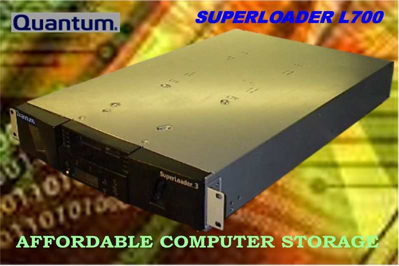 Quantum L700 Superloader 3 Tape Autoloader EC-LLHAE-YF LTO-5 SAS Ultrium-5 FH