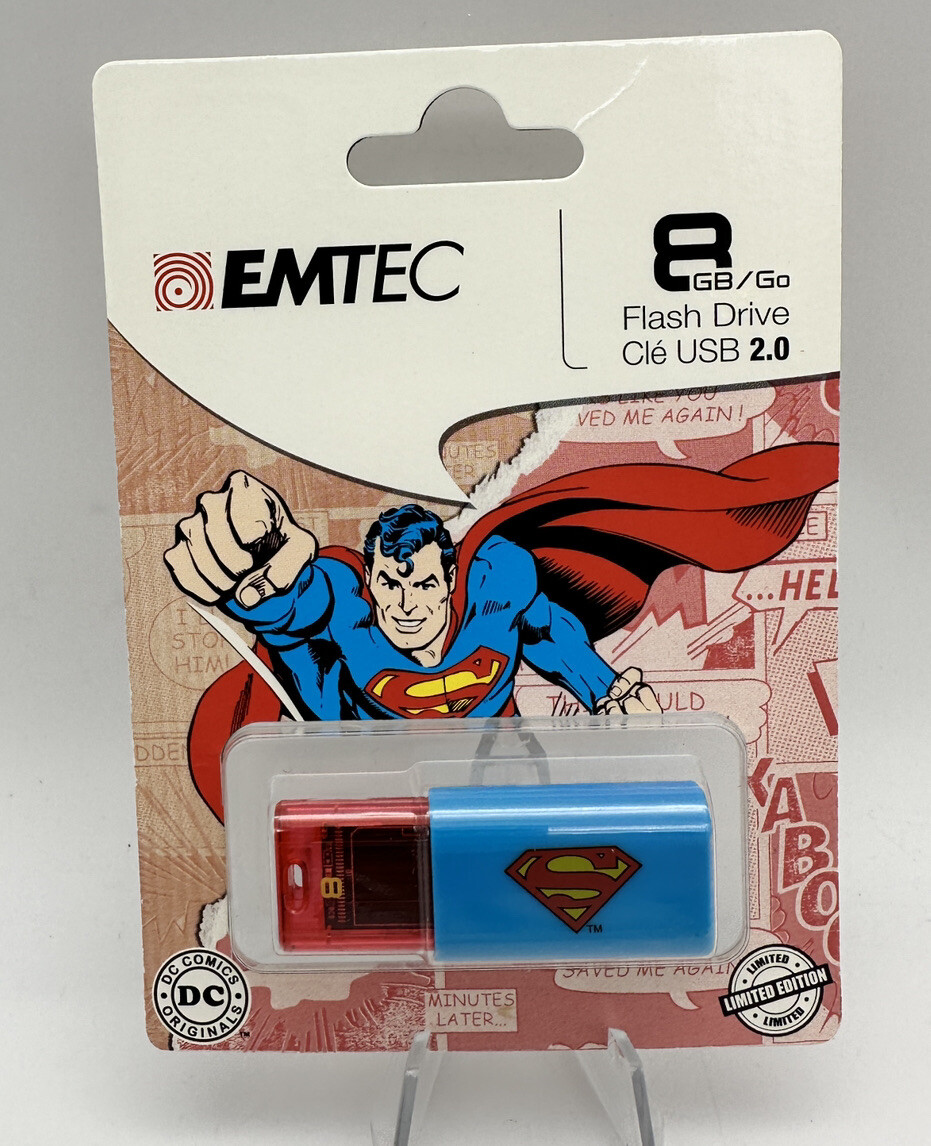EMTEC Click 8 GB USB 2.0 Flash Drive, Superman