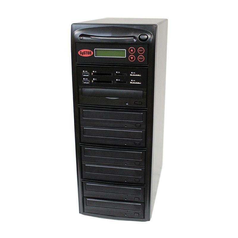 Systor Multi Media PLUS - USB SD CF Backup to 6 CD DVD Disc Duplicator 2YR WRNT