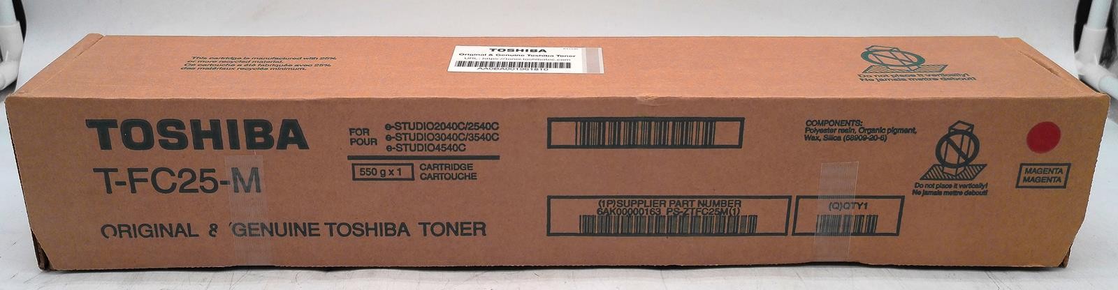 NEW GENUINE ORIGINAL TOSHIBA T-FC25-M MAGENTA TONER CARTRIDGE
