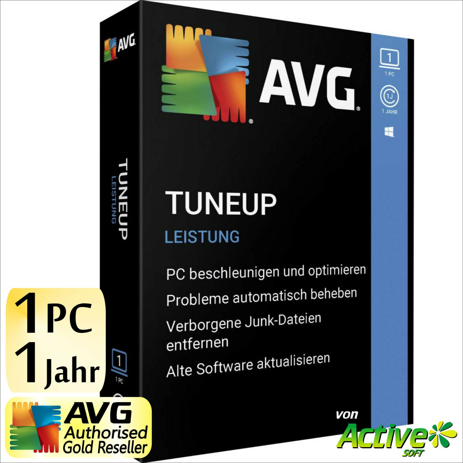 AVG PC TuneUp 2024 1 PC Full Version 1 Year TuneUp Utilities DE Tune Up 2023 NEW