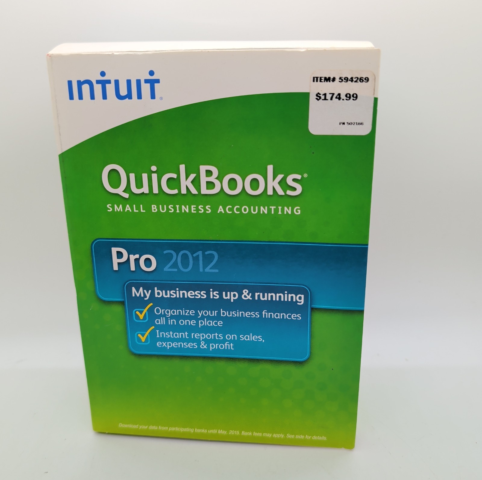 INTUIT QuickBooks Pro 2012 Small Business Accounting For Windows New Sealed