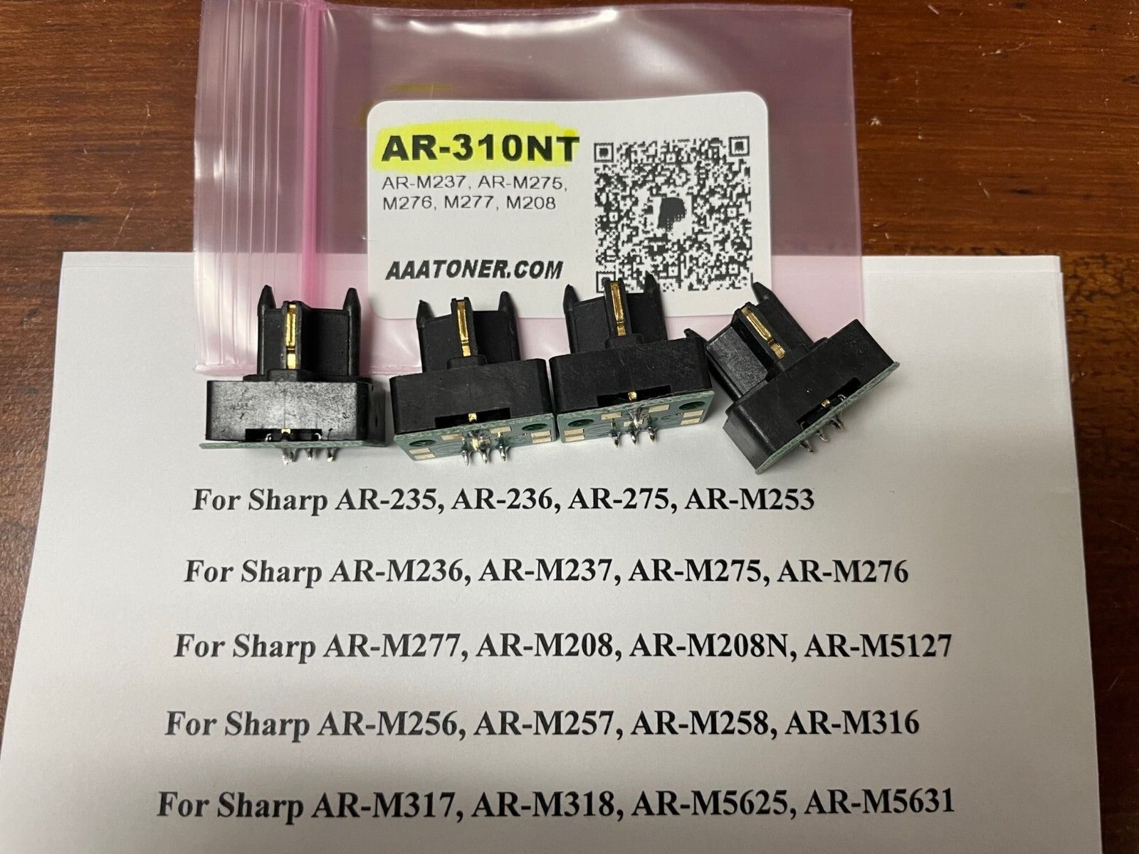 (4) AR-310NT Toner Chip for Sharp AR-M256 257 258 316 317 318 M5625 M5631 Refill