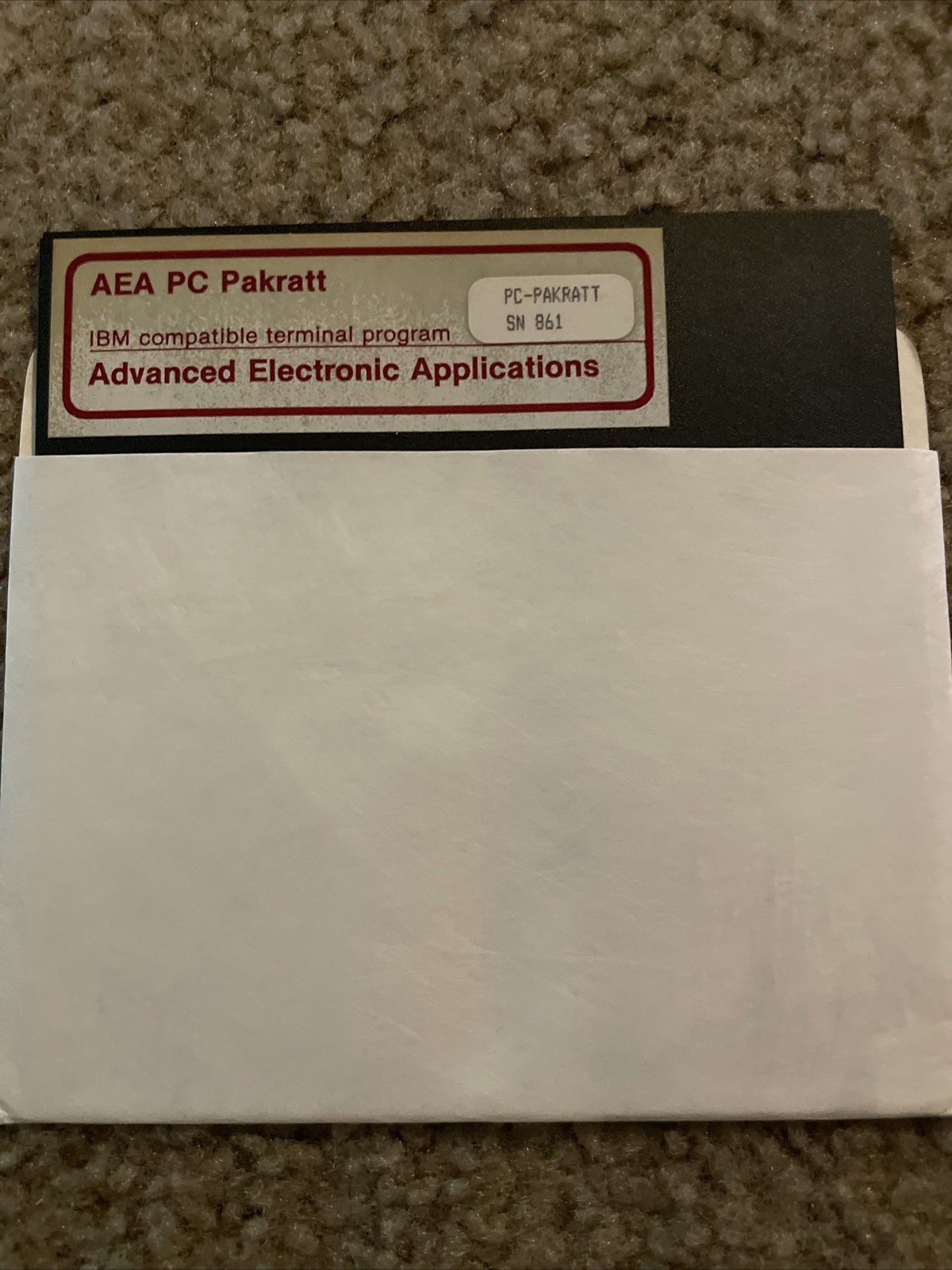 AEA Advanced Electronic Applications PC Pakratt IBM terminal program floppy disc
