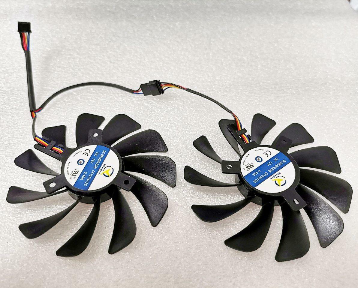 CF1010U12S 95mm Pair Fans For AMD Radeon XFX 580 RX580 RX590 Vega Dual US Seller