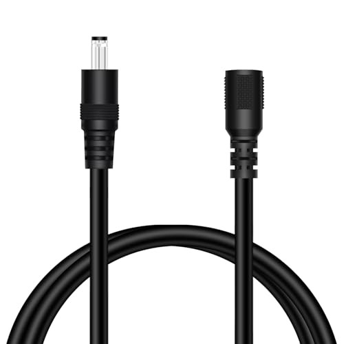 5.5mm x 2.1mm DC Power Adapter Extension Cable, 18 AWG, Male to Female, 3FT
