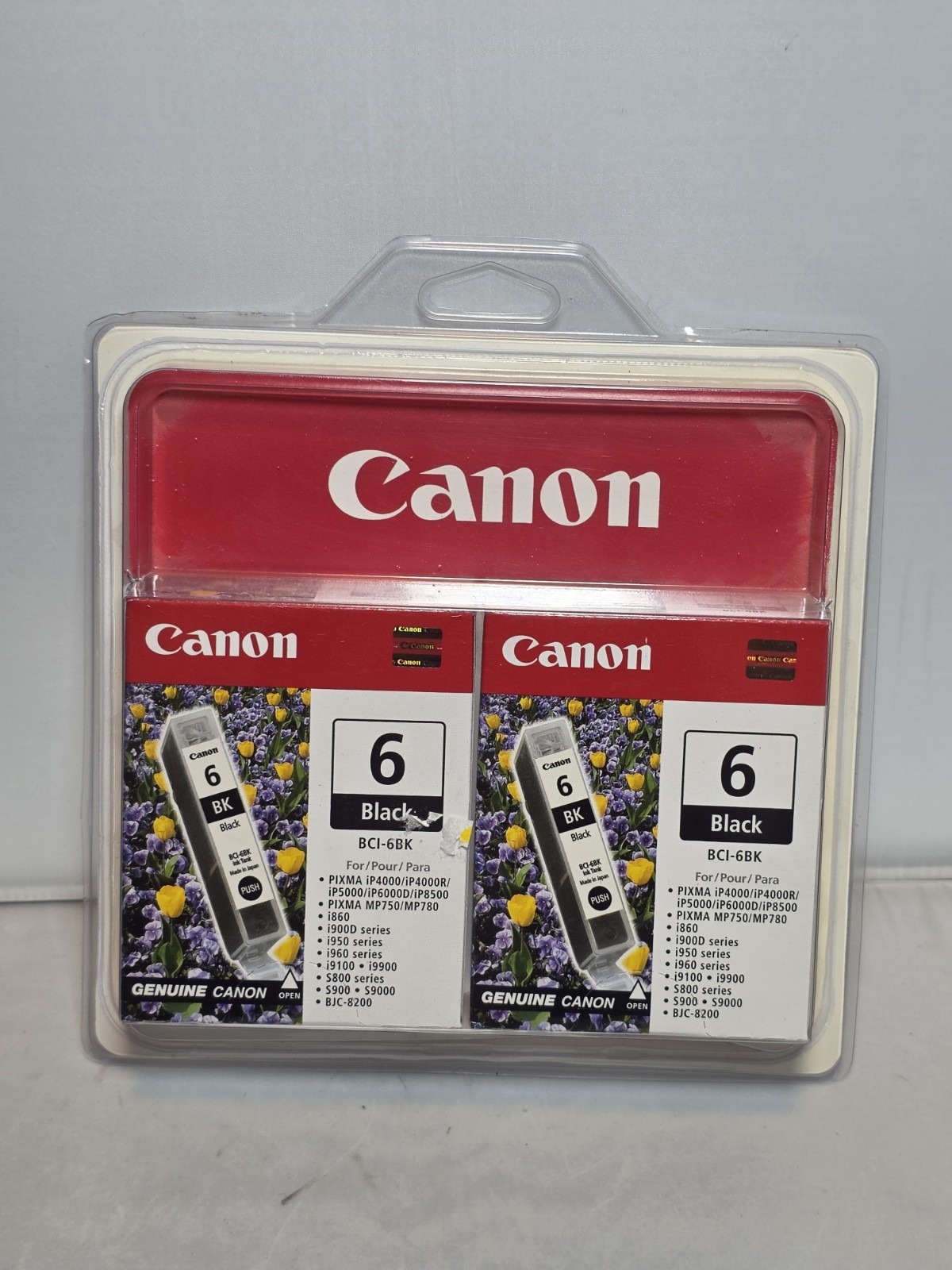 Canon Black Ink (2 Pack)  BCI-6BK NEW In Unopened Package 