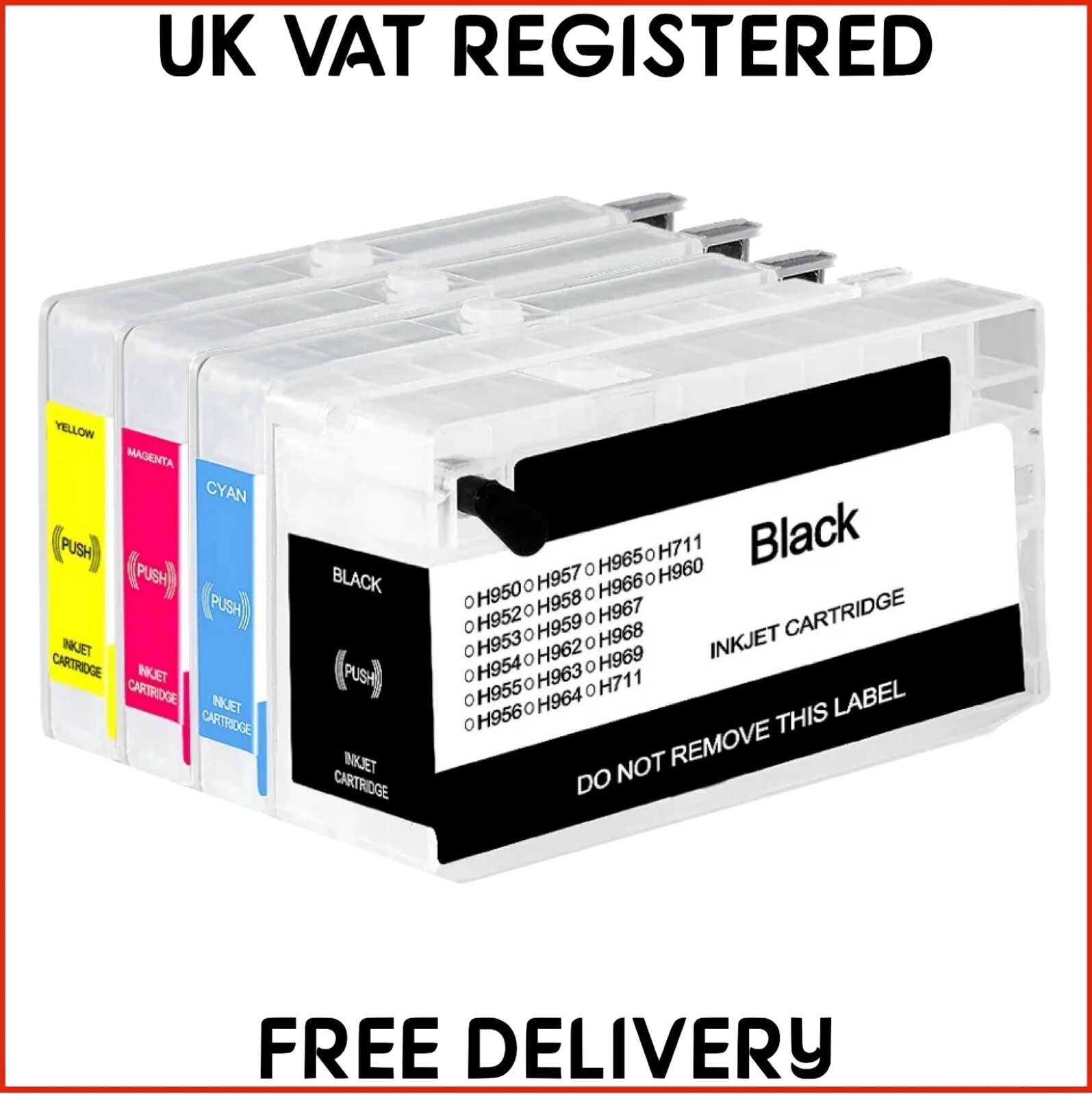 953 Refillable Cartridges for HP Officejet Pro (Set of 4) non-oem