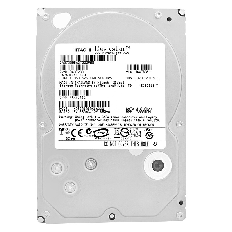Hitachi 1TB HDS7210KLA330 32Mb Cache 7200Rpm SATA II 3.5" Hard Drive