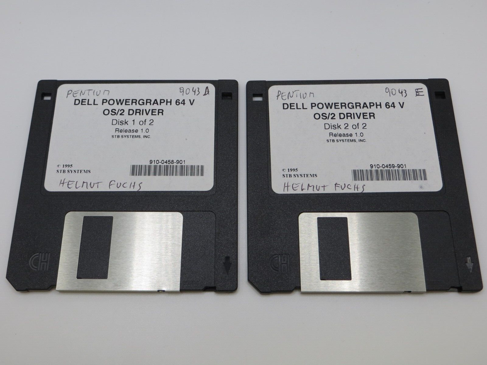3.5" Floppy Disks DELL POWERGRAPH 64 V OS/2 DRIVER vintage computer software 