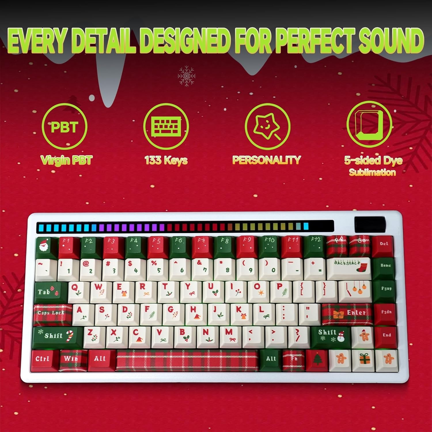Christmas Keyboard Keycaps (134 keys)