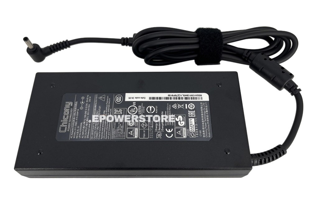 Chicony 20V 10A 200W AC Adapter Charger For MSI Bravo 15 C7VE-010US 4.5mm Laptop