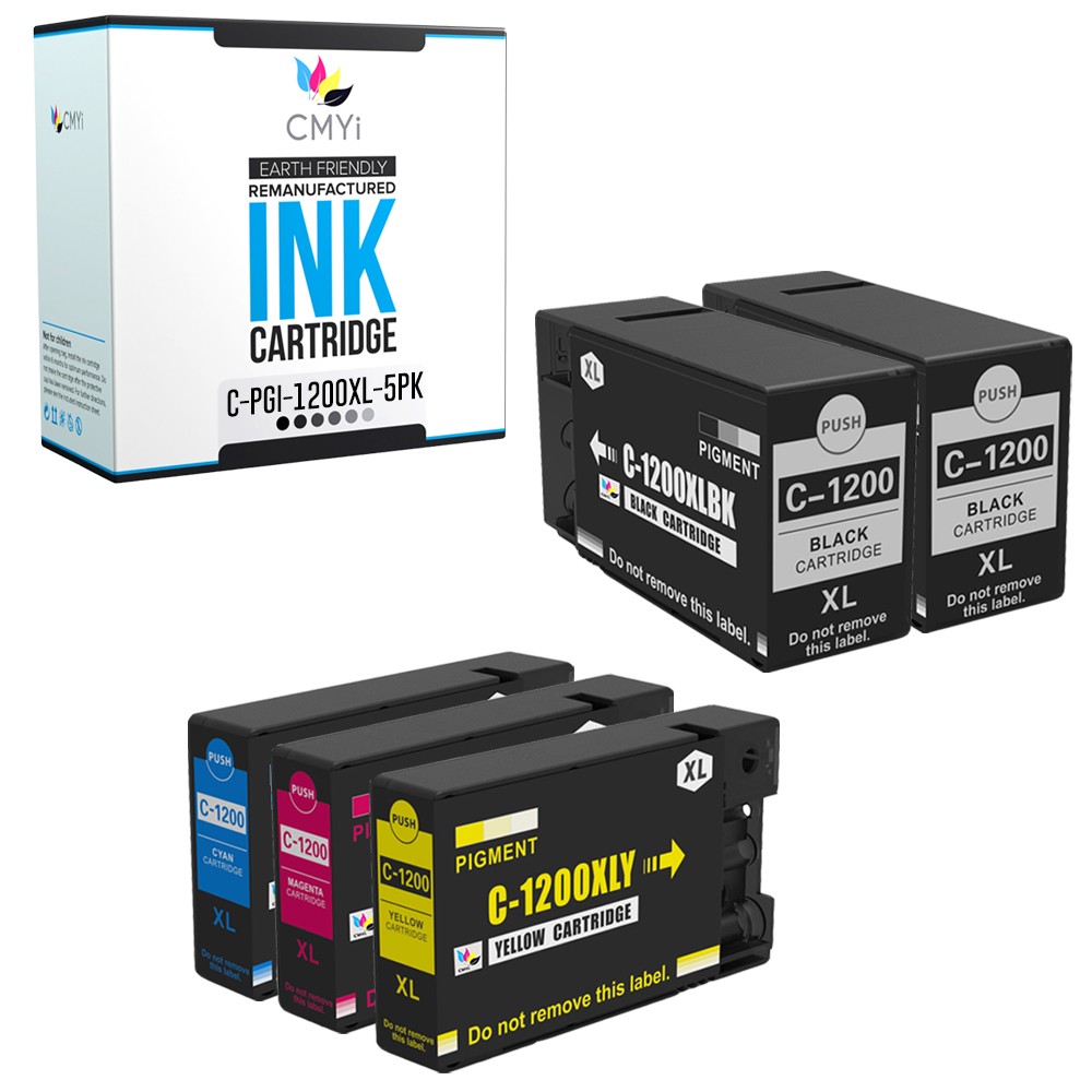 CMYi 5-Pack Compatible PGI-1200XL Ink Cartridges fits Canon MAXIFY MB2320 MB2720