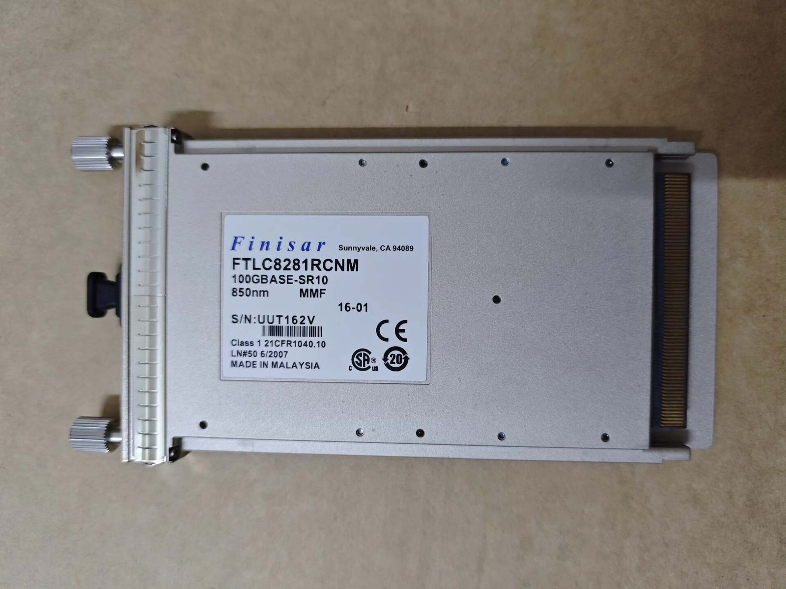Finisar FTLC8281RCNM 100GBASE-SR10 CFP Transceiver 850nm MMF Optical Module
