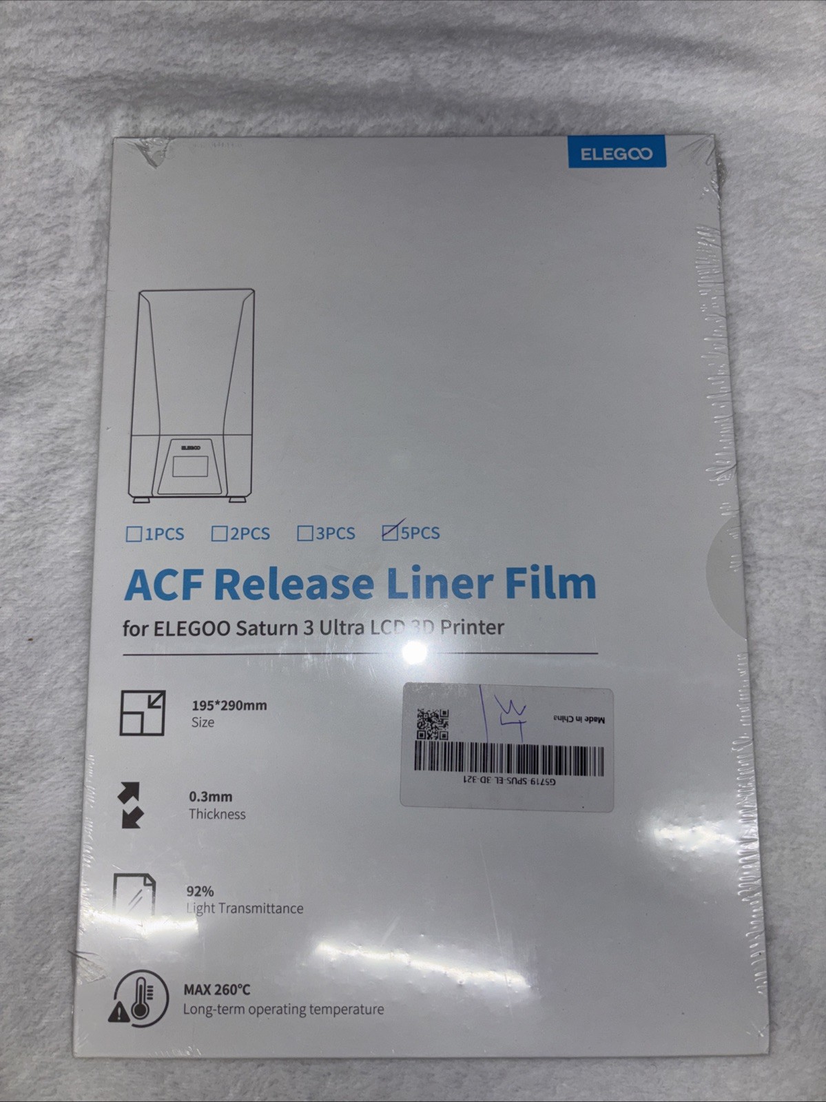 5PCS ACF Release Liner Film for Saturn 3 Ultra LCD 3D Printer with Less Release