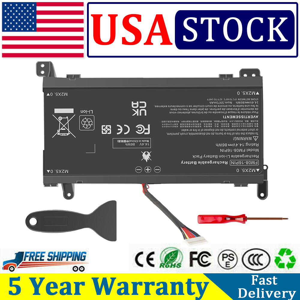 ✅Battery for HP Omen 16-Pin FM08 17-an015ng 17-an103ng 922753-421 922977-855