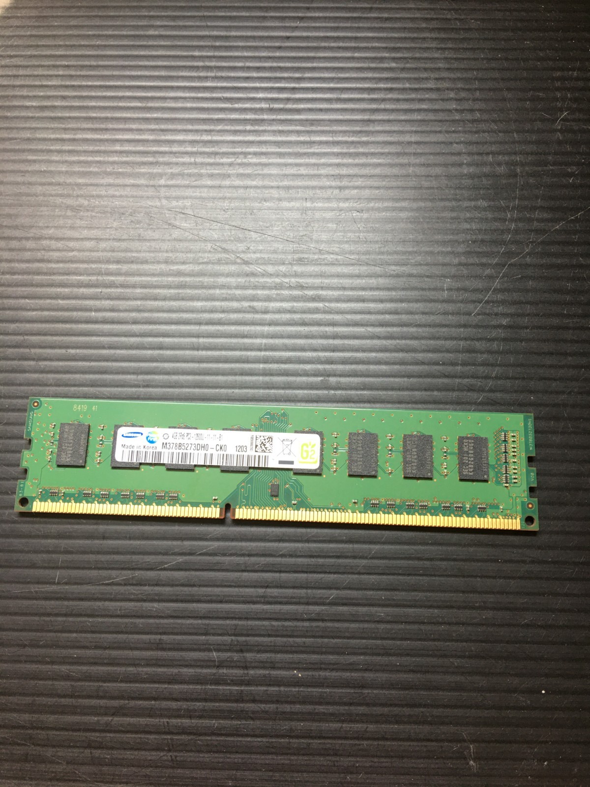 Samsung 4GB 2Rx8 PC3-12800U-11-11-B1 M378B5273DH0-CK0 1203 Korea