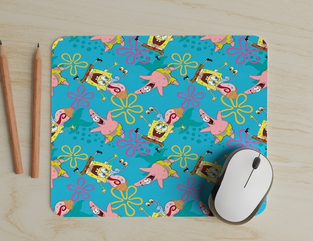 Spongebob Inspired Mouse Pad great for Office or Gaming Personalize