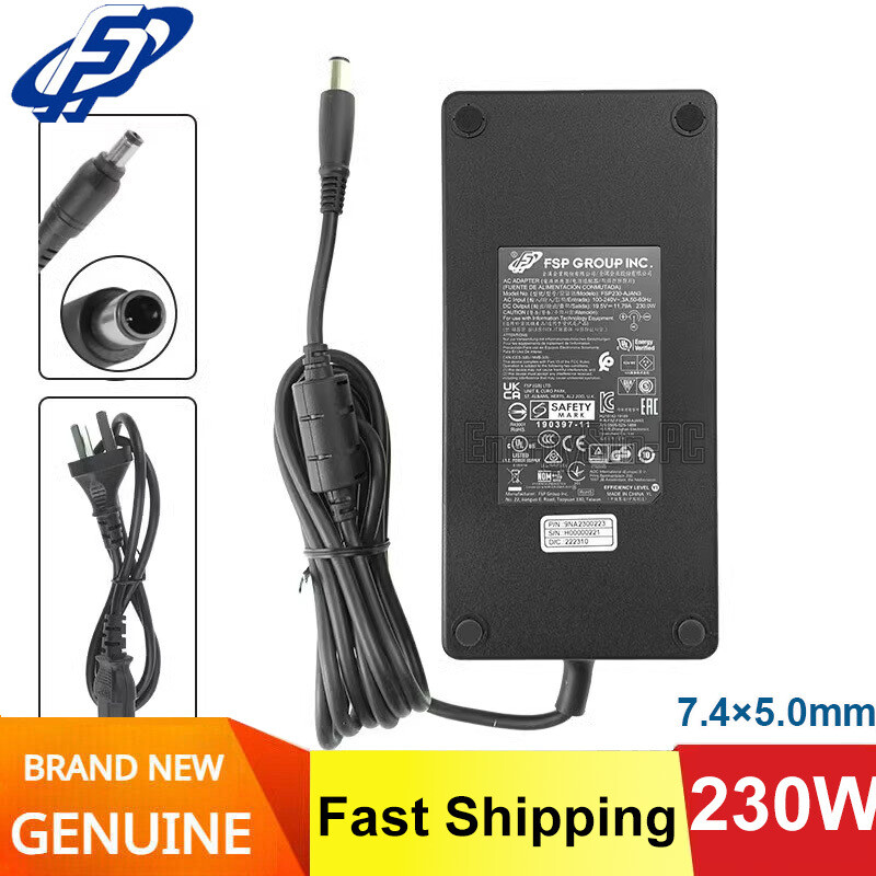 Genuine FSP 19.5V 11.79A 230W AC Adapter Charger FSP230-AJAN3 7.4×5.0mm Tip