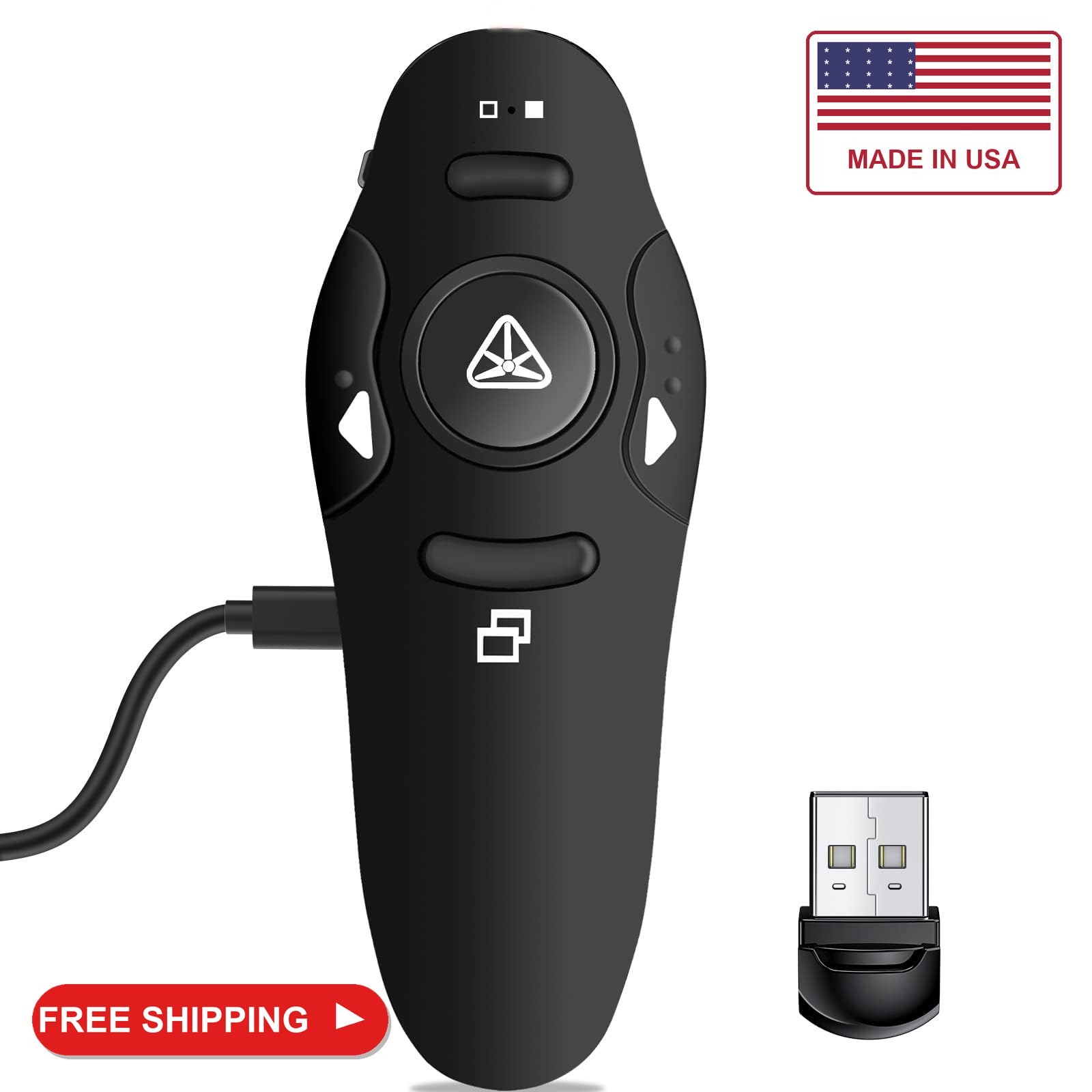Rechargeable Presentation Clicker Wireless Presenter Remote USB Control