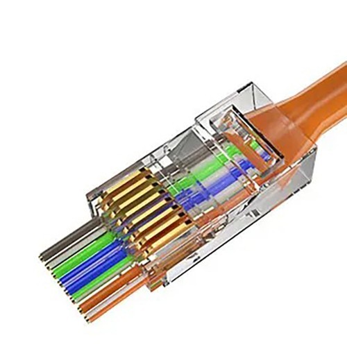  ZoeRax 100PCS RJ45 Cat6 Pass Through Connectors EZ to Crimp STP Modular Plug