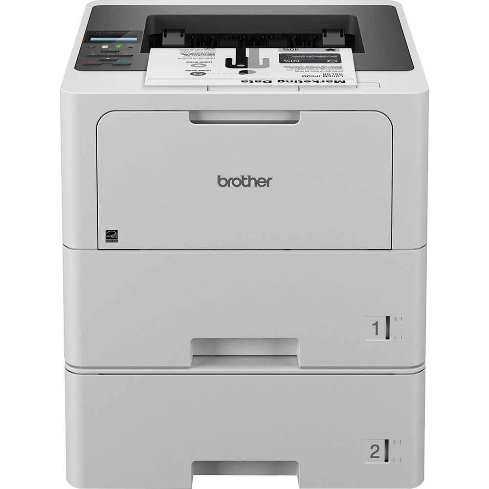 Brother HL-L6210DWT Business Monochrome Laser Printer, White