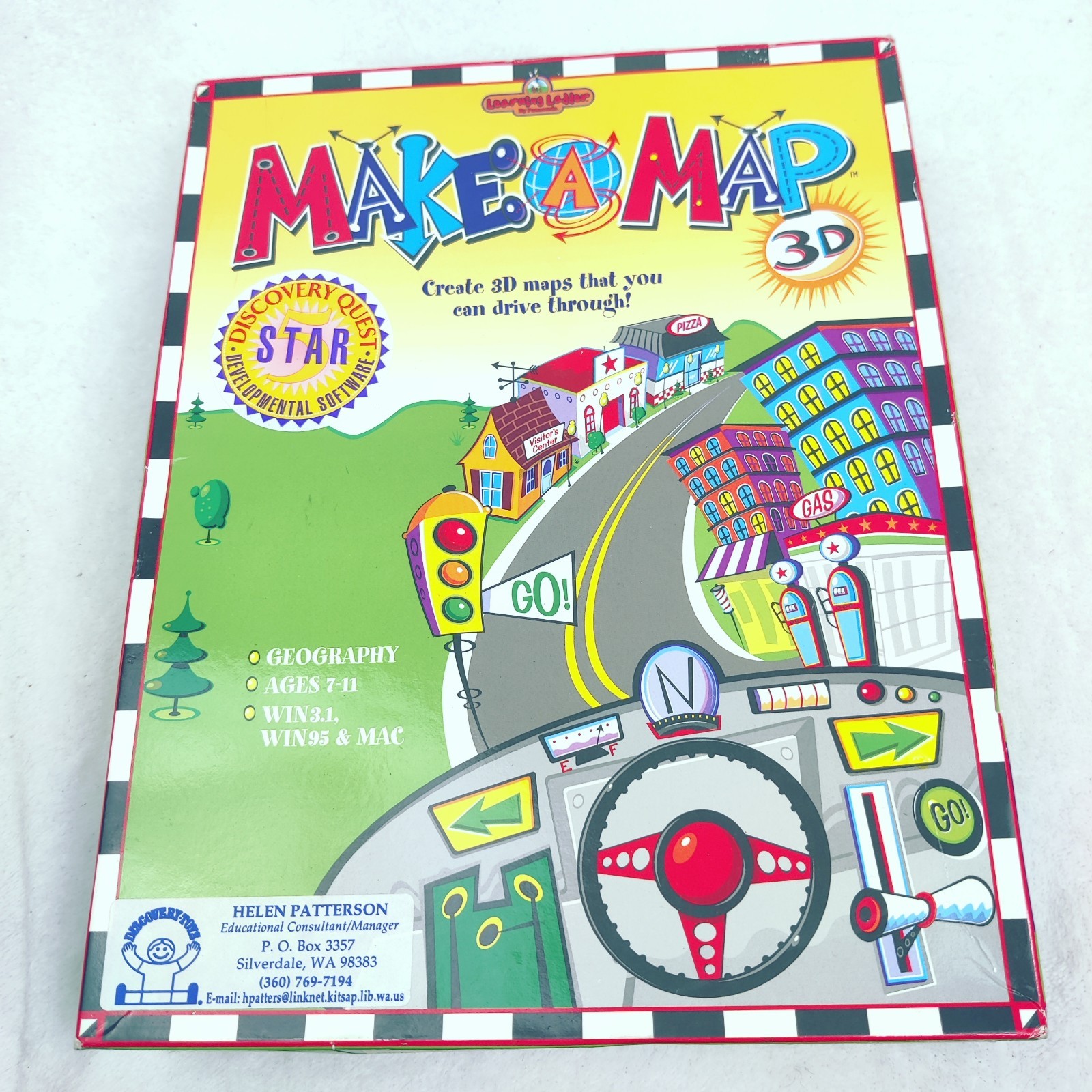 Sealed Make A Map 3D PC Mac Software CD-ROM RARE Big Box Complete Educational
